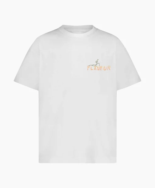 Flâneur Flaneur T-Shirt Korte Mouw Passage Of Time Wit*Heren T-Shirts