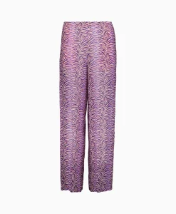 Forte_forte Pantalon Heartbeat Print Ramie Muslin Paars*Dames Broeken