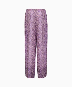 Forte_forte Pantalon Heartbeat Print Ramie Muslin Paars*Dames Broeken