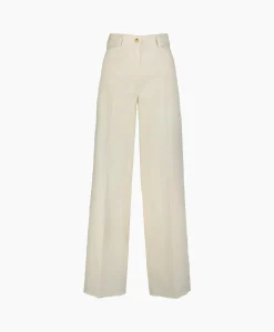 Forte_forte Pantalon Viscose Cotton Chic Twill 5 Pockets Ecru*Dames Broeken