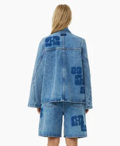 Ganni Jack Patch Denim Blauw*Dames Jassen