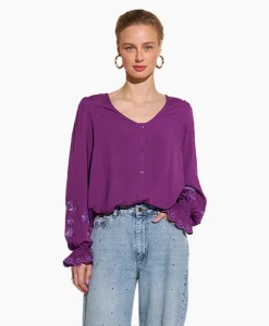 Harper & Yve Harper & Yve Blouse Jamy-Ls Paars*Dames Blouses