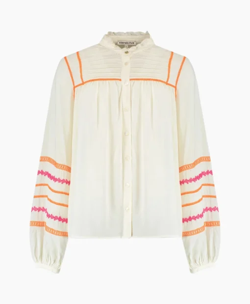 Harper & Yve Harper & Yve Blouse Taylor-Ls Off White*Dames Blouses