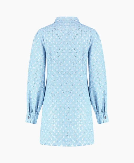 Harper & Yve Harper & Yve Mini Jurk Flo-Dr Licht Blauw*Dames Jurken