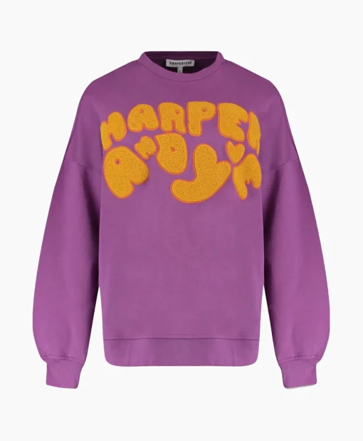 Harper & Yve Harper & Yve Pullover Logo-Sw Paars*Dames Truien