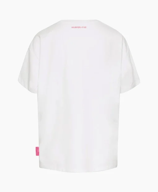 Harper & Yve Harper & Yve T-Shirt Korte Mouw Smiley-Ss Off White*Dames T-Shirts & Tops