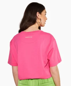 Harper & Yve Harper & Yve T-Shirt Korte Mouw Tropical-Ss Roze*Dames T-Shirts & Tops