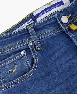 Jacob Cohen Jeans Pant 5 Pkt Slim Fit Bard Blauw*Heren Broeken