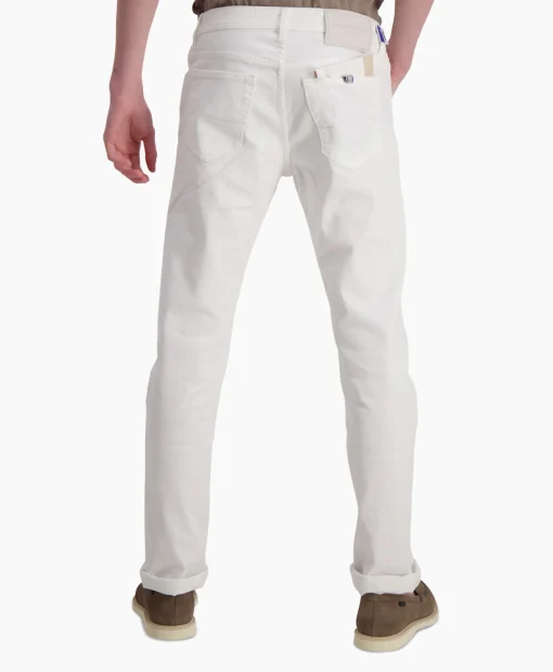 Jacob Cohen Jeans 5 Pkt Slim Fit Bard Wit*Heren Broeken