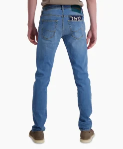 Jacob Cohen Jeans 5 Pkt Super Slim Fit Nick Midden Blauw*Heren Broeken