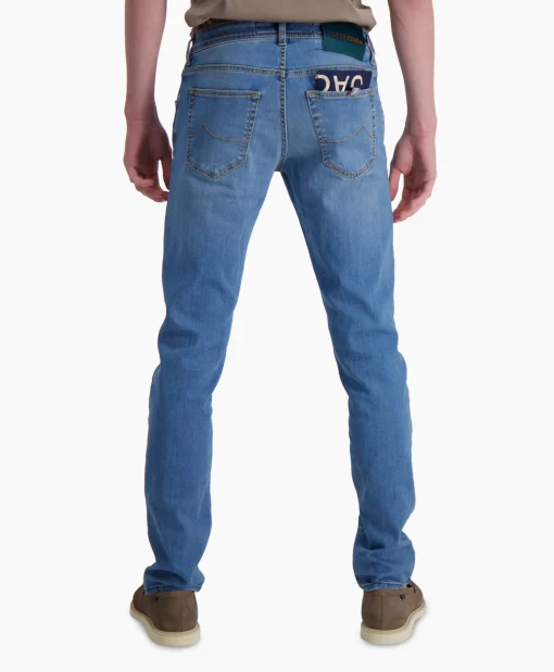Jacob Cohen Jeans 5 Pkt Super Slim Fit Nick Midden Blauw*Heren Broeken