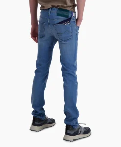 Jacob Cohen Jeans 5 Pkt Super Slim Fit Nick Donker Blauw*Heren Broeken
