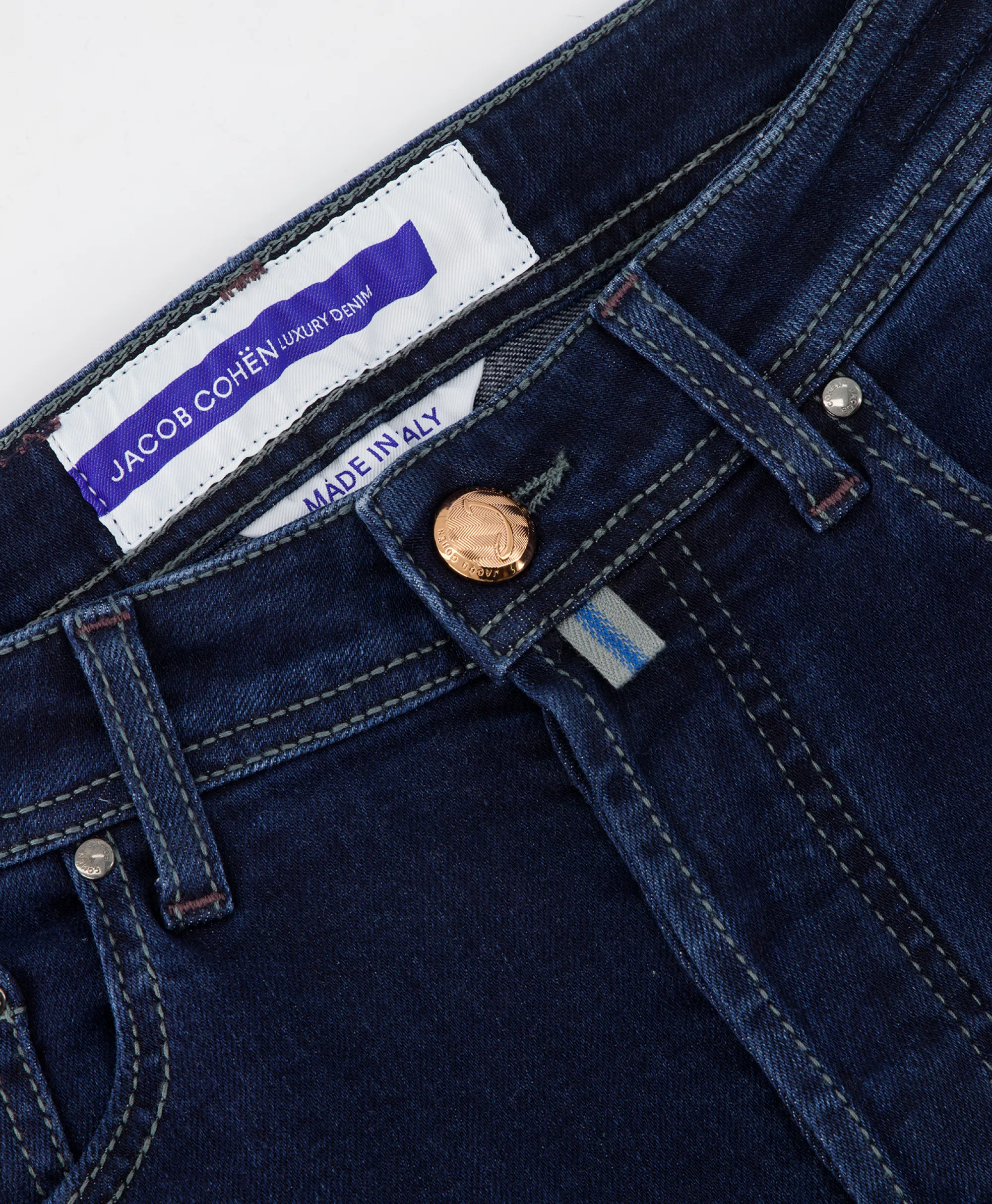 Jacob Cohen Jeans 5-Pocket Nick Slim Donker Blauw*Heren Broeken