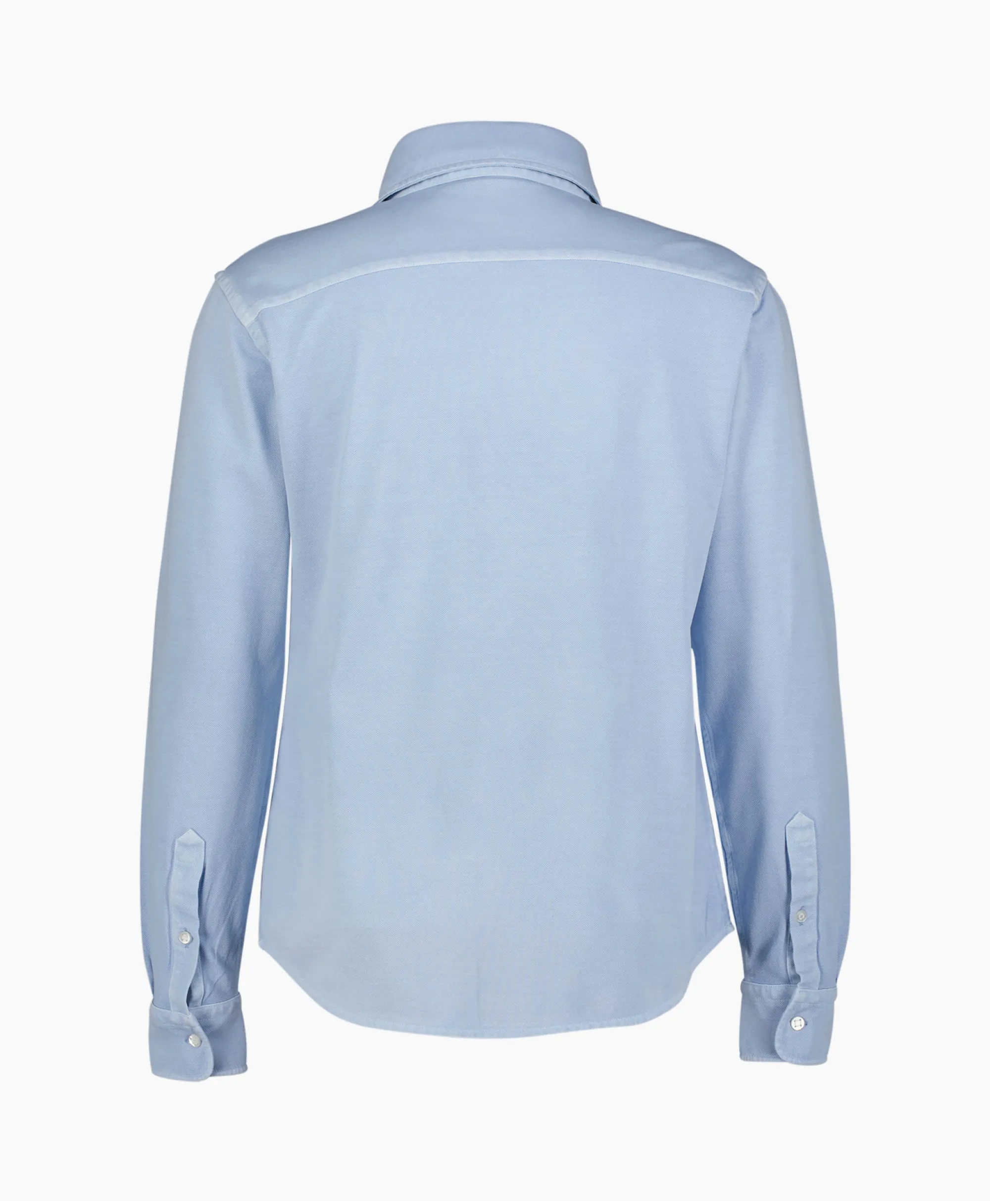 Jacob Cohen Overhemd M/L Piquet Con Ricamo Licht Blauw*Heren Overhemden