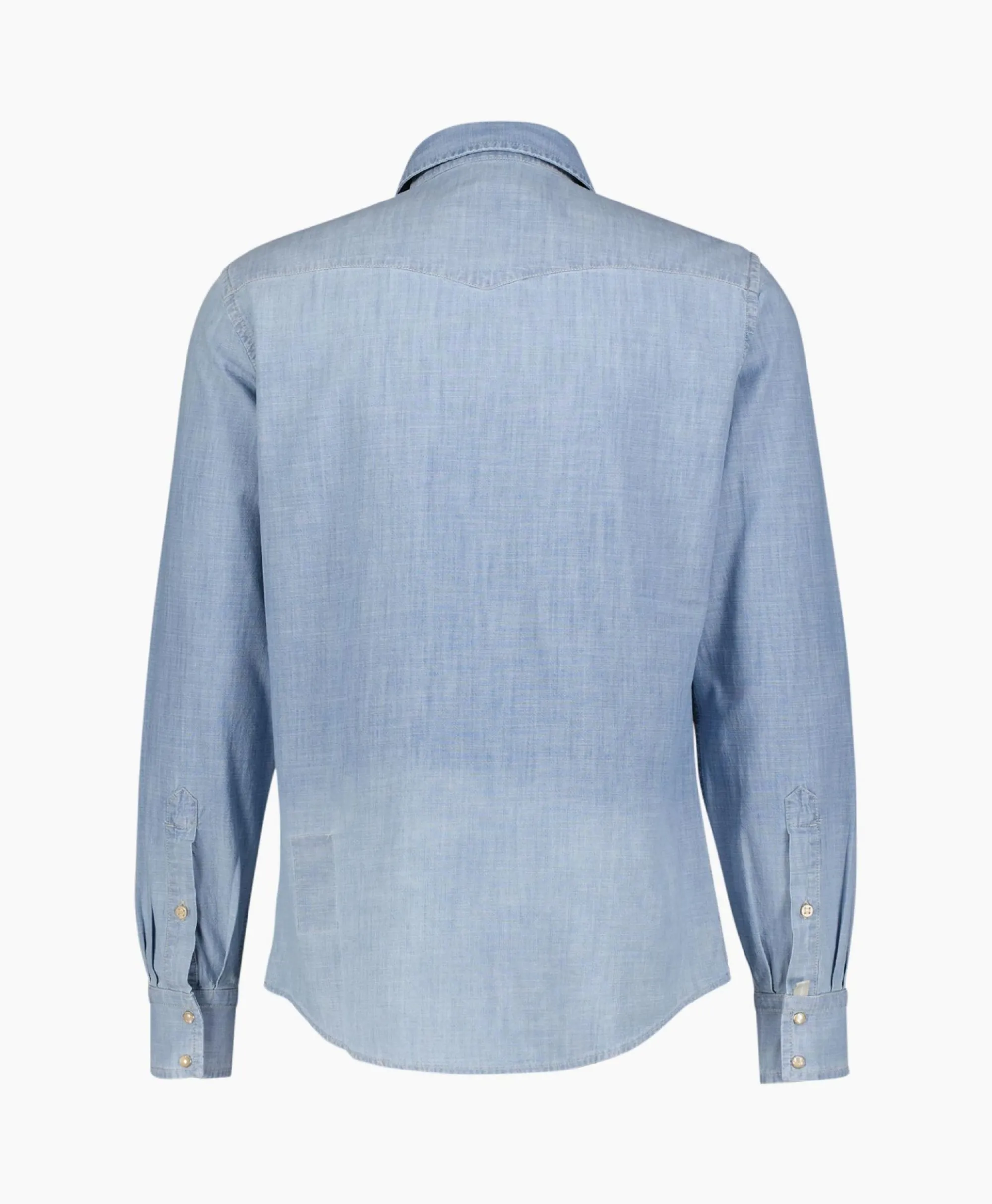 Jacob Cohen Overhemd Western Blauw*Heren Overhemden