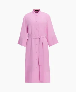 Joseph Midi Jurk Darius Crepe De Soie Pink*Dames Jurken