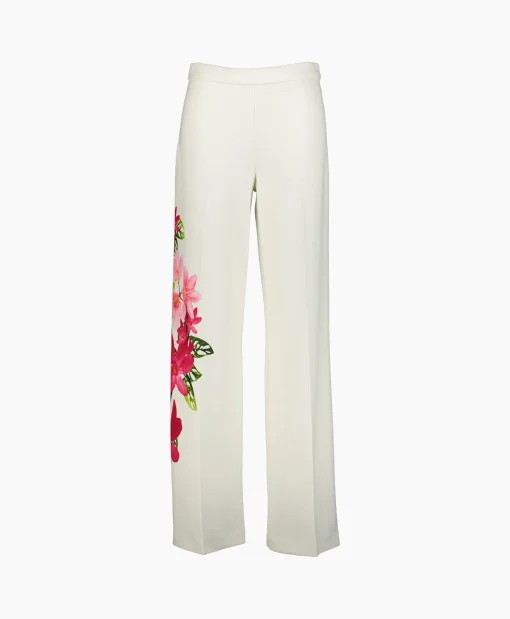 Joseph Ribkoff Pantalon Wijde Pijpen Off White*Dames Broeken