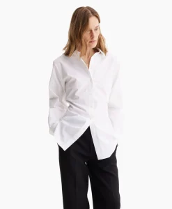 Les Coyotes De Paris Blouse Shaped Poplin Wit*Dames Blouses