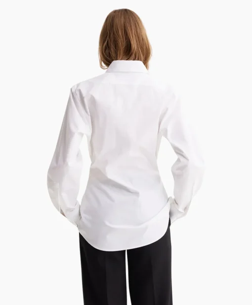 Les Coyotes De Paris Blouse Shaped Poplin Wit*Dames Blouses