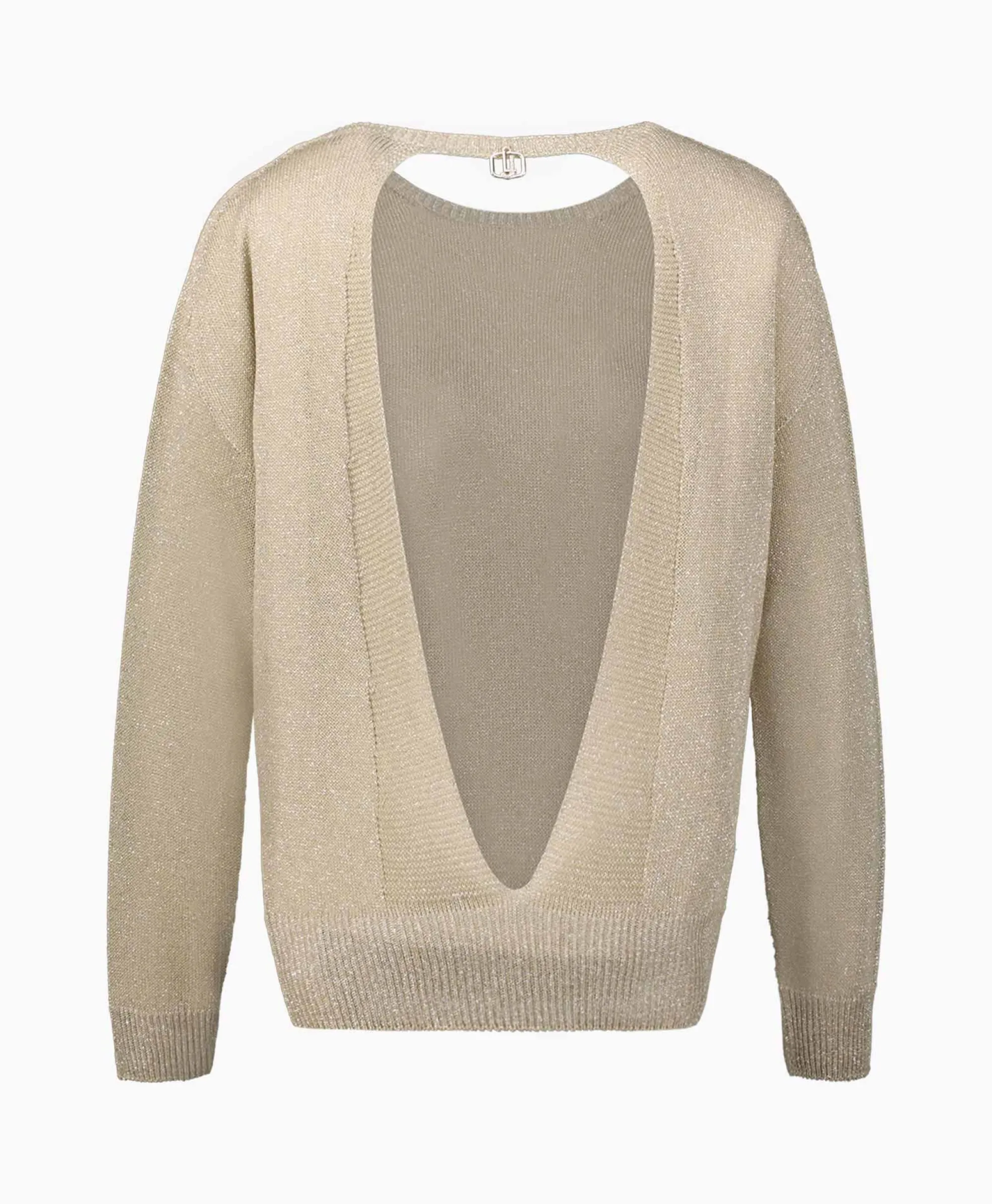 Liu Jo Pullover Maglia Chiusa M/L Goud*Dames Truien