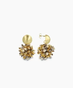 Lott. Gioielli Oorbellen Ce Gb Globe S Double Stones Grijs*Dames Sieraden