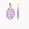Lott. Gioielli Oorbellen Ce Si Filled Oval Double Paars*Dames Sieraden