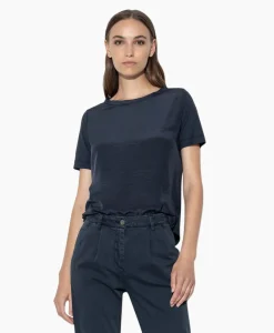 Luisa Cerano T-Shirt Korte Mouw 398117/7600-0 Donker Blauw*Dames T-Shirts & Tops