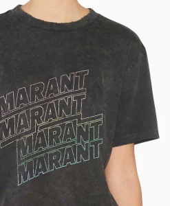 Marant Étoile Marant Etoile T-Shirt Korte Mouw Ziliani-Ga Zwart*Dames T-Shirts & Tops