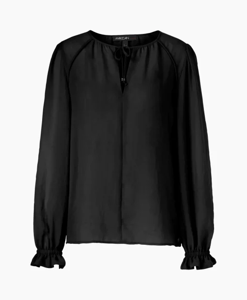 Marccain Collectie Blouse Wc 51.33 W30 Zwart*Dames Blouses