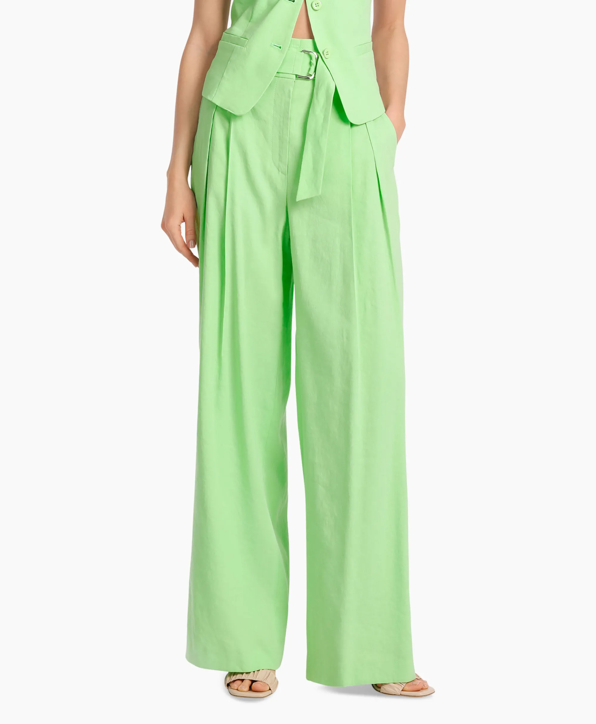 Marccain Collectie Broek Wc 81.52 W47 Groen*Dames Broeken