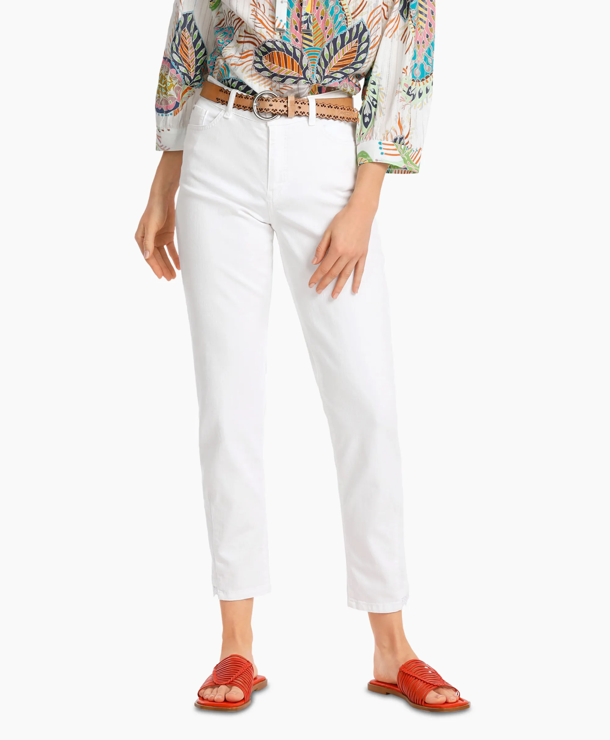 Marccain Collectie Jeans Wc 82.20 D69 Wit*Dames Broeken