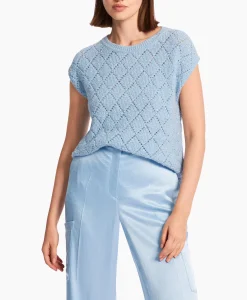 Marccain Collectie Top Wc 42.01 M25 Licht Blauw*Dames T-Shirts & Tops