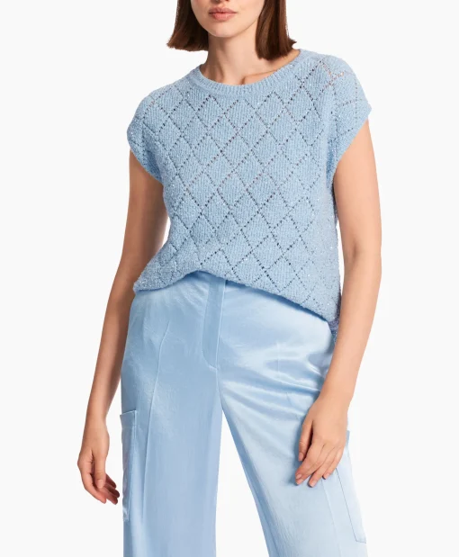 Marccain Collectie Top Wc 42.01 M25 Licht Blauw*Dames T-Shirts & Tops