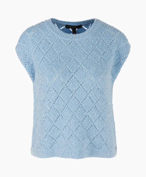 Marccain Collectie Top Wc 42.01 M25 Licht Blauw*Dames T-Shirts & Tops