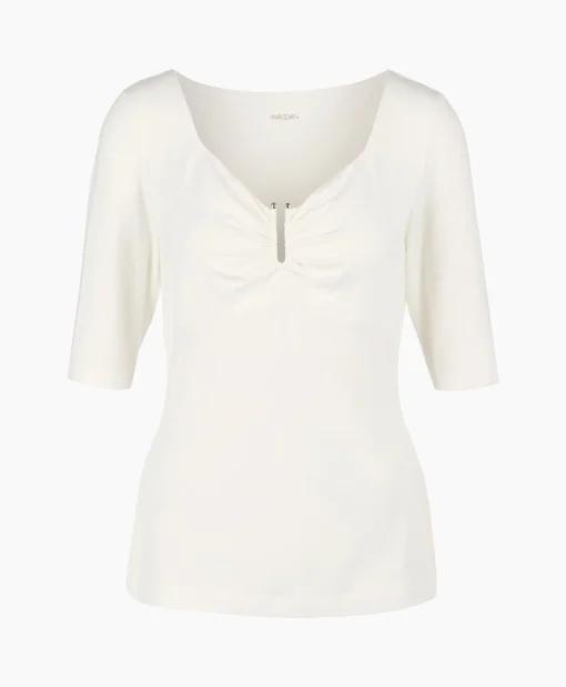 Marccain Collectie T-Shirt Wc 48.57 J33 Off White*Dames T-Shirts & Tops