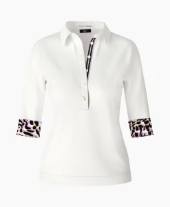 Marccain Sport Polo Ws 53.06 J55 Off White*Dames Polo's