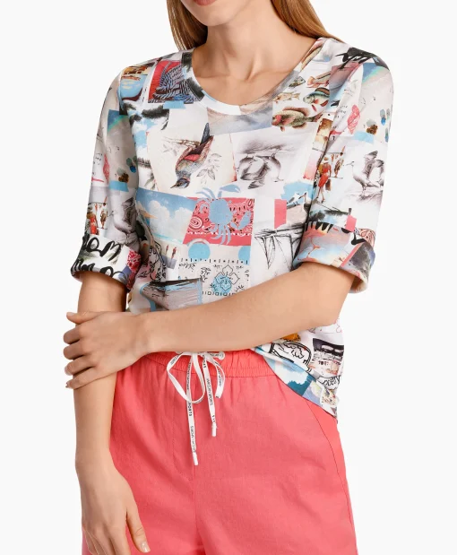 Marccain Sport T-Shirt Ws 48.39 J66 Rood*Dames T-Shirts & Tops