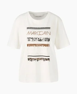Marccain Sport T-Shirt Ws 48.21 J58 Off White*Dames T-Shirts & Tops