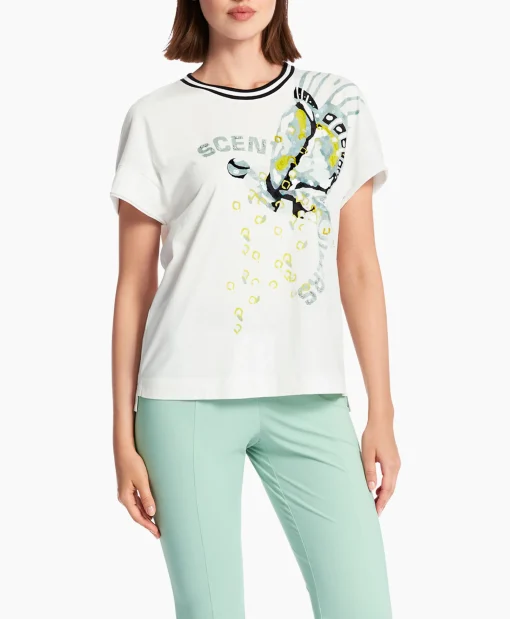 Marccain Sport T-Shirt Ws 48.06 J41 Off White*Dames T-Shirts & Tops