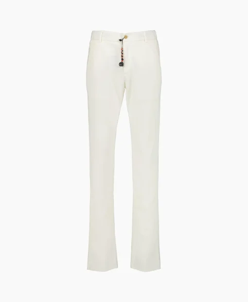 Marco Pescarolo Pantalon 4807 Wit*Heren Broeken