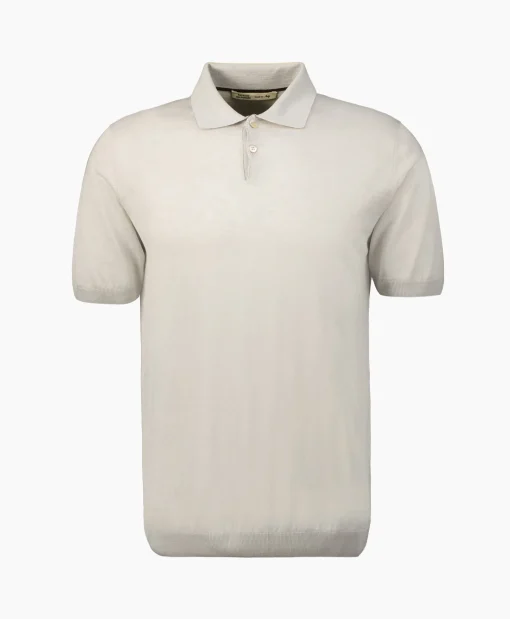 Maurizio Baldassari Polo Light Knitted Licht Grijs*Heren Polo's