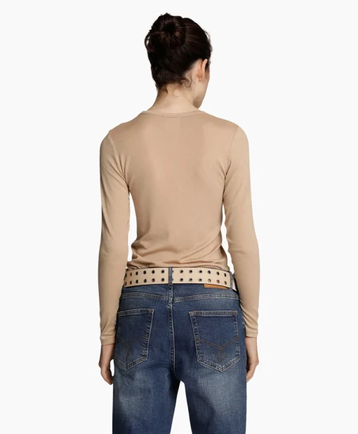 Munthe Longsleeve Lutest Zand*Dames T-Shirts & Tops