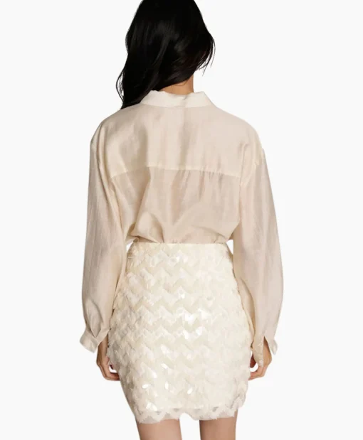 Munthe Minirok Moraine Ecru*Dames Rokken