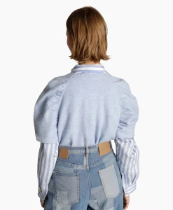 Munthe Pullover Manya Licht Blauw*Dames Truien