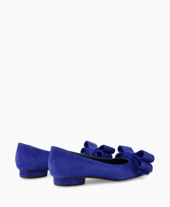 Natan Schoenen Ballerina Cam Electrico Leder Blauw*Dames Instappers