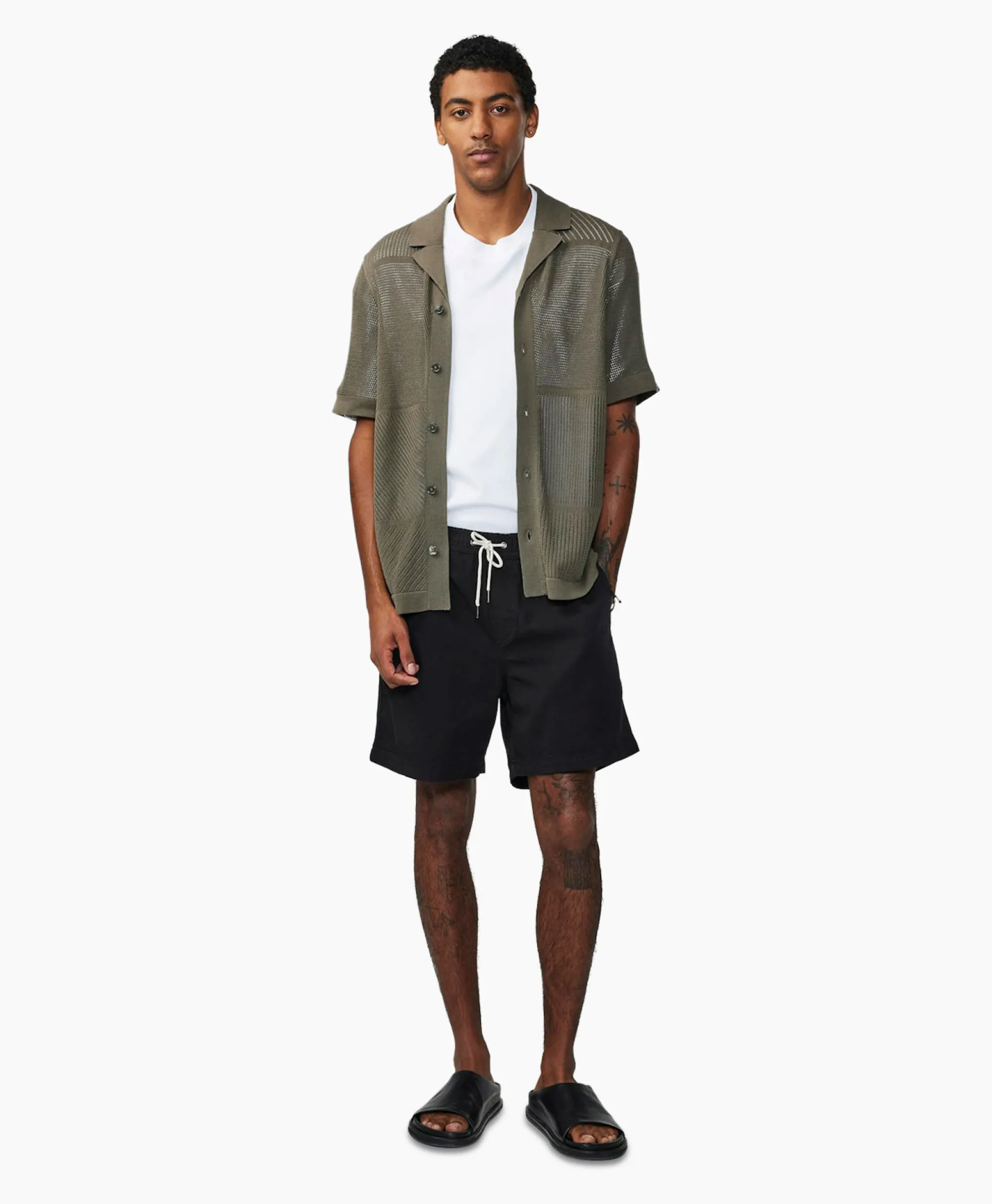 Nn07 Korte Broek Gregor Zwart*Heren Broeken