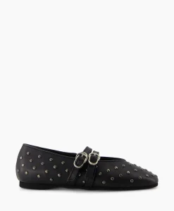 Nubikk Ballerina Gisele Grace Studs Zwart*Dames Instappers