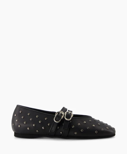 Nubikk Ballerina Gisele Grace Studs Zwart*Dames Instappers