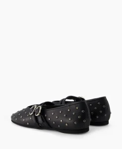Nubikk Ballerina Gisele Grace Studs Zwart*Dames Instappers