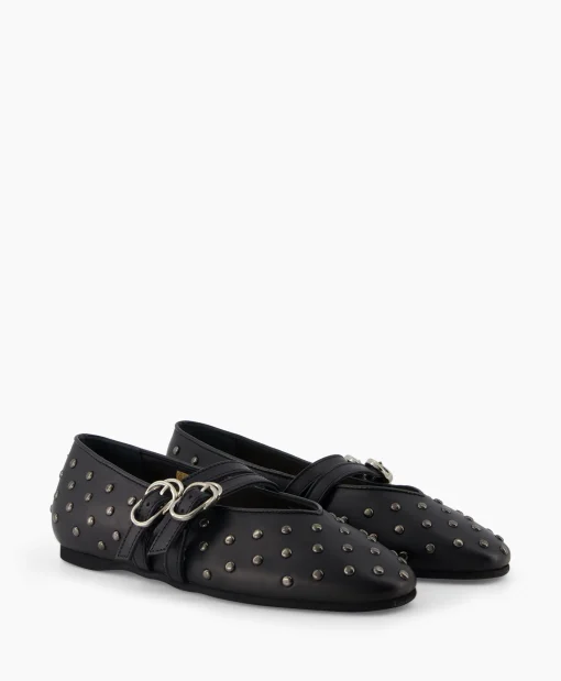 Nubikk Ballerina Gisele Grace Studs Zwart*Dames Instappers
